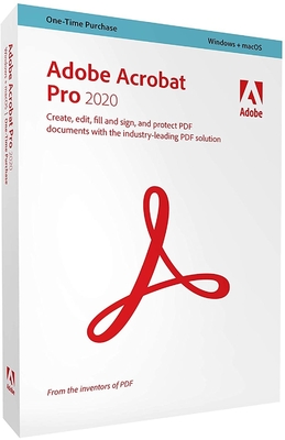 กล่องขายปลีก Adobe Acrobat Pro 2020